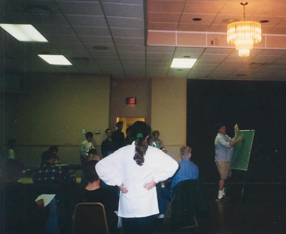 Jerry (right, teaching)