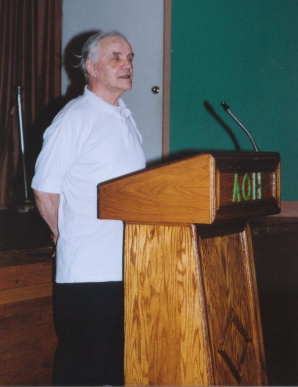 speaking at S&eacute;amas's book launching, 2009